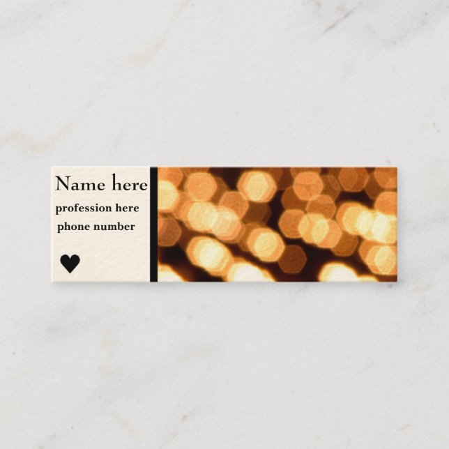 Visitenkarte für verblichene Lichter (Vorderseite)