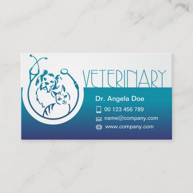 Visitenkarte für Veterinärdoktor (Vorderseite)