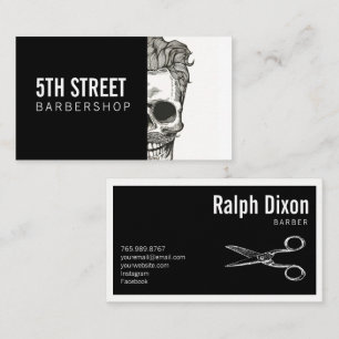 Visitenkarte für Vintage Barbershop-Skulptur