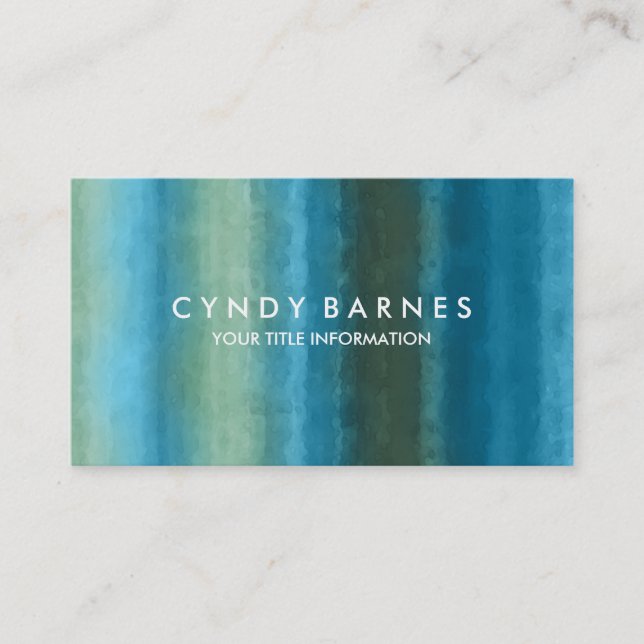Visitenkarte für Wasserfarben Streifen (Vorderseite)