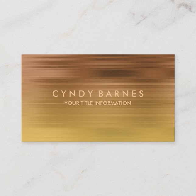 Visitenkarte Gelb und Kupfer (Vorderseite)
