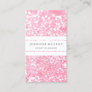 Visitenkarte - Glitzer Biz Pink