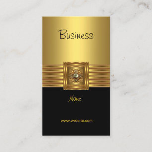 Visitenkarte Gold auf Gold Schwarz