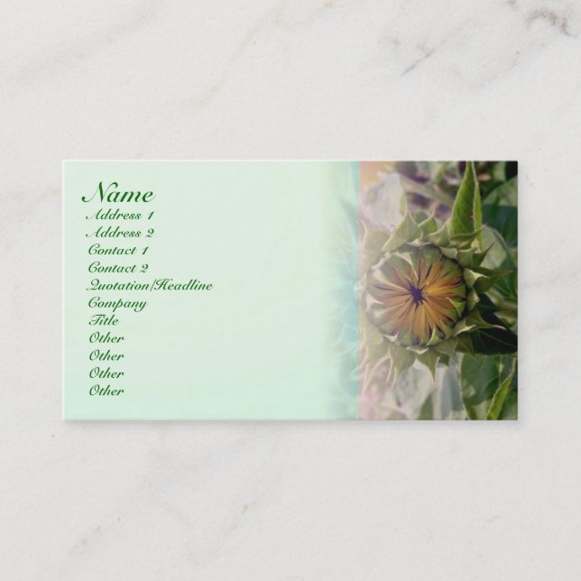 Visitenkarte "Grüne Natur" (Vorderseite)
