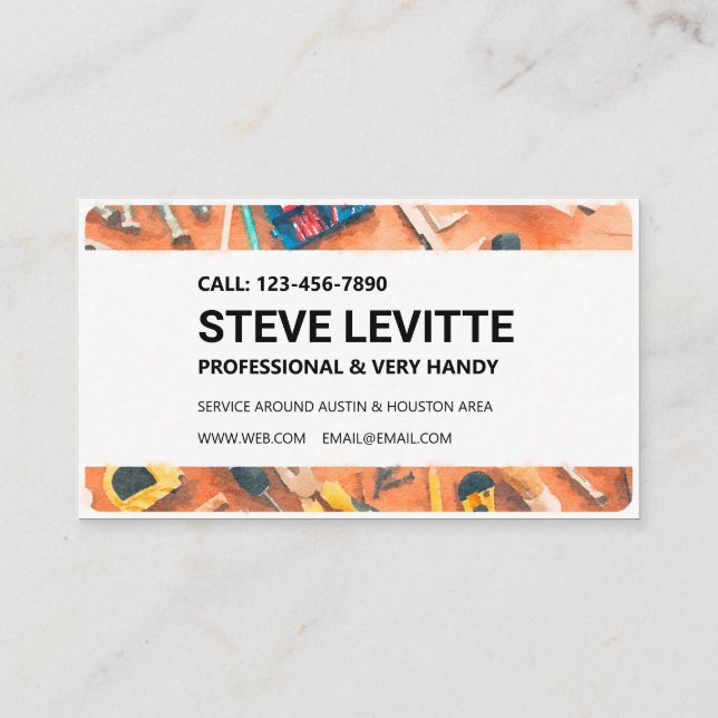 Visitenkarte: Handyman Visitenkarte (Rückseite)