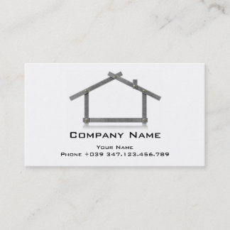 Visitenkarte-Haus-Metallmeter-Werkzeug Visitenkarte