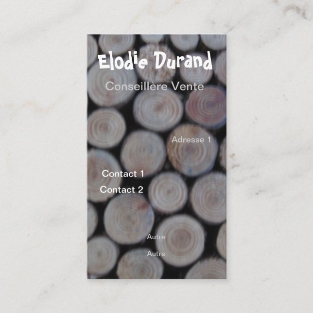 VISITENKARTE HOLZ (Vorderseite)