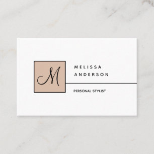 Visitenkarte im einfachen Stil. Persönliches Mono