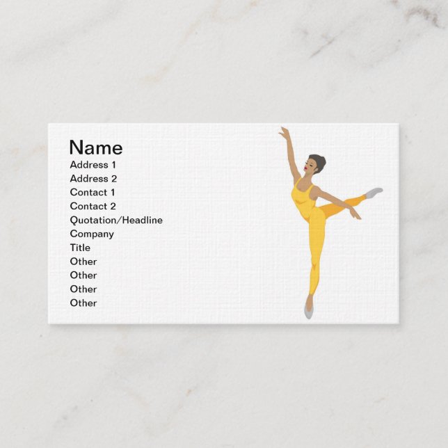 Visitenkarte im Leinenende (Vorderseite)