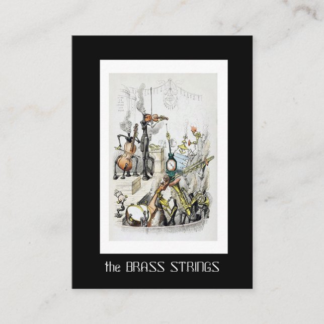 Visitenkarte J J Grandville für Musiker (Vorderseite)