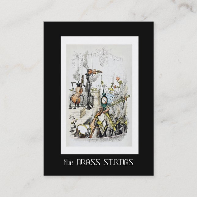 Visitenkarte J J Grandville für Musiker (Vorderseite)