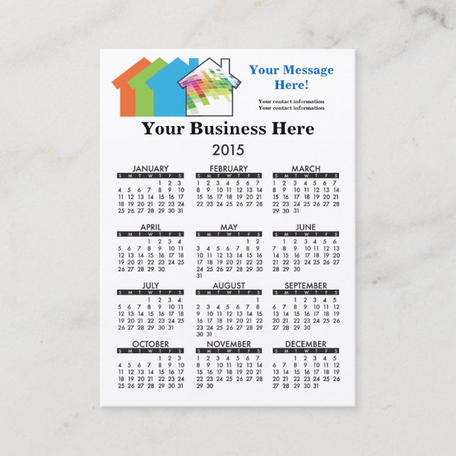 Visitenkarte-Kalender RealtyMart Visitenkarte (Vorderseite)