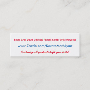 Visitenkarte Karate-Mathe-Lynns Zazzle