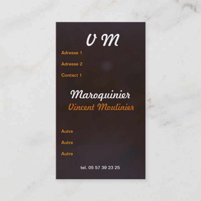 Visitenkarte Leder (Vorderseite)