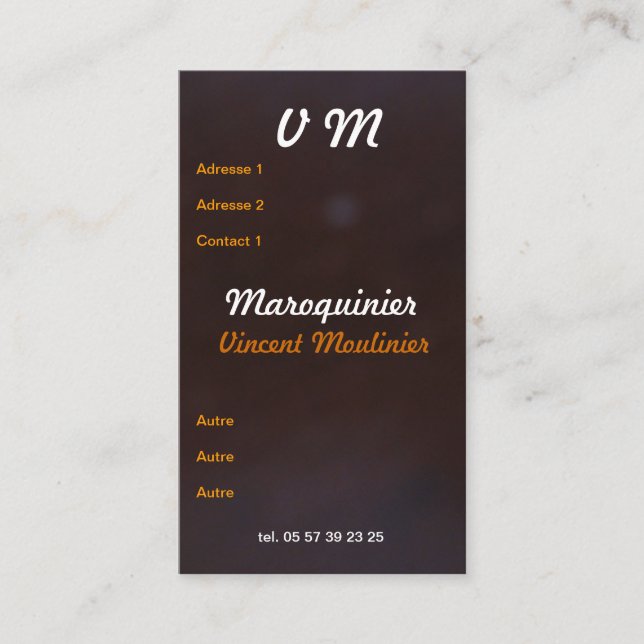 Visitenkarte Leder (Vorderseite)