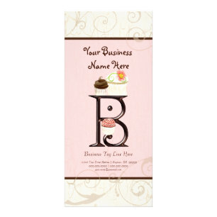 Visitenkarte - Letter B Monogram Dessert Bak Werbekarte