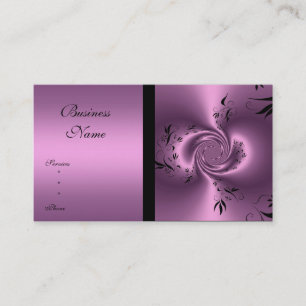 Visitenkarte Mauve & Schwarz Floral Abstract