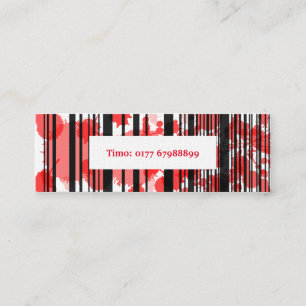 Visitenkarte Mini rot schwarz