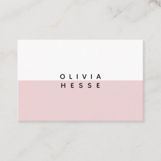 Visitenkarte Minimal Pink White Business Card