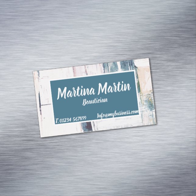 Visitenkarte mit abstraktem Hintergrund Magnetische Visitenkarte (Beispiel)