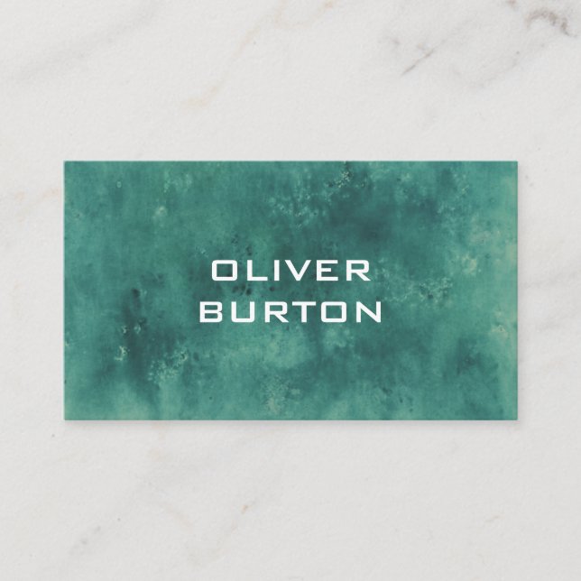 Visitenkarte mit Aquarelltextur. (Vorderseite)