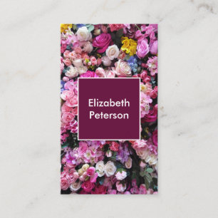 Visitenkarte mit Blume-Hintergrund
