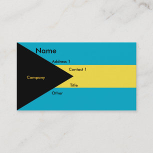 Visitenkarte mit Flagge der Bahamas