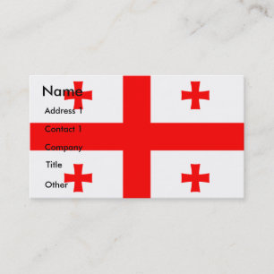 Visitenkarte mit Flagge Georgiens