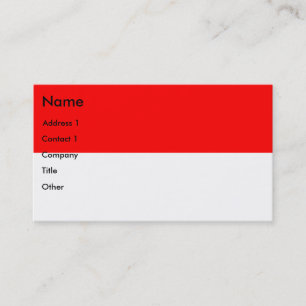 Visitenkarte mit Flagge Indonesiens