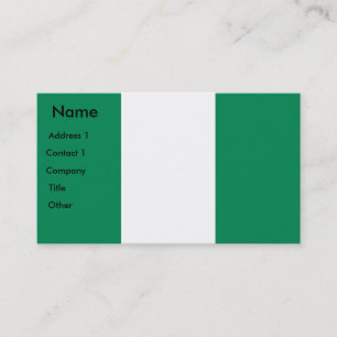 Visitenkarte mit Flagge Nigerias