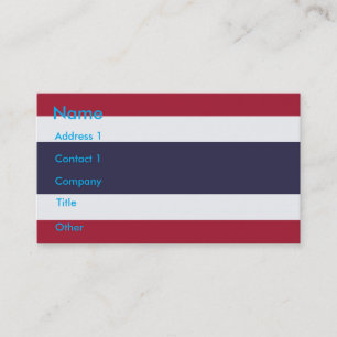 Visitenkarte mit Flagge Thailands