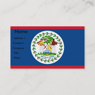 Visitenkarte mit Flagge von Belize