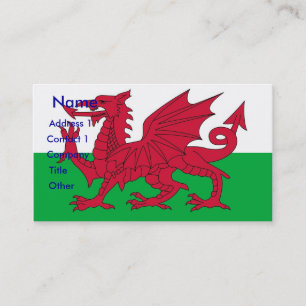 Visitenkarte mit Flagge von Wales