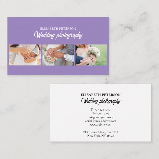 Visitenkarte mit Foto Hintergrund. (Vorne/Hinten)