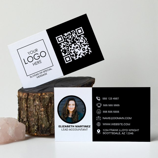 Visitenkarte mit Foto- und QR Code Generator (Von Creator hochgeladen)