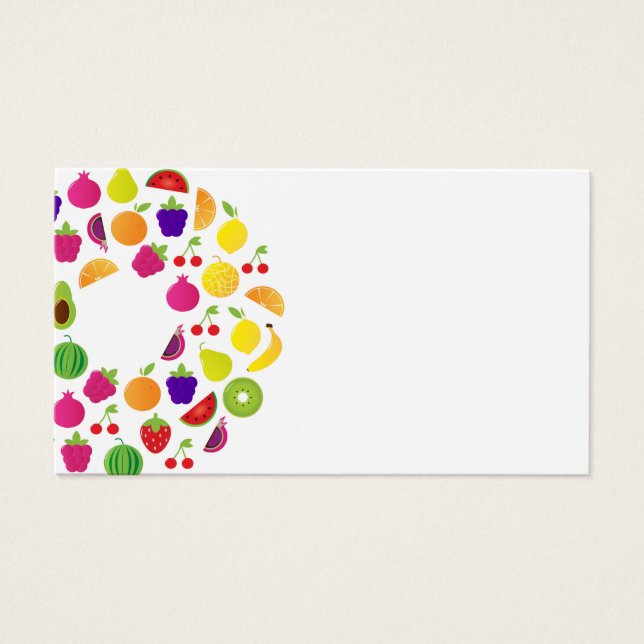 Visitenkarte mit Fruchtkreis (Vorderseite)