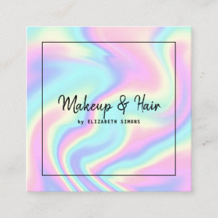 Visitenkarte mit holografischer Textur.