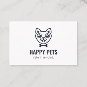 Visitenkarte mit Hund für eine Tierklinik.