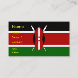 Visitenkarte mit kenianischer Flagge