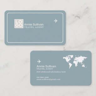 Visitenkarte mit Logo eines Reisebüros