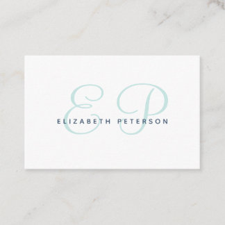 Visitenkarte mit Monogramm im einfachen Stil.