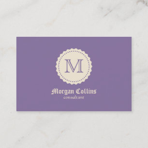 Visitenkarte mit Monogramm und Siegel