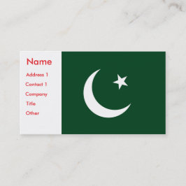 Visitenkarte mit pakistanischer Flagge