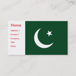 Visitenkarte mit pakistanischer Flagge