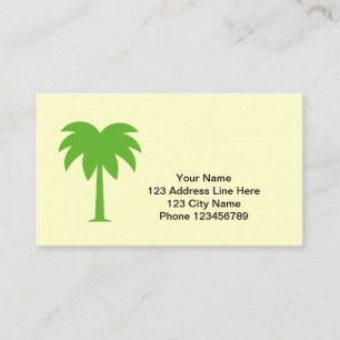 Visitenkarte mit Palmenbaum-Logo