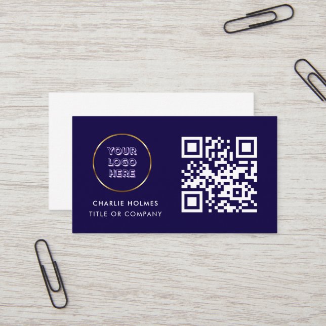 Visitenkarte mit QR-Code  (Vorderseite/Rückseite Beispiel)