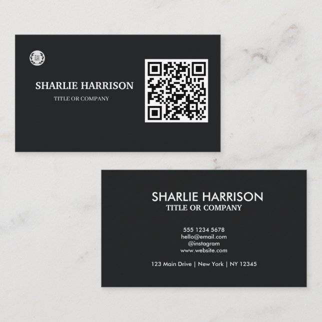Visitenkarte mit QR-Code (Vorne/Hinten)
