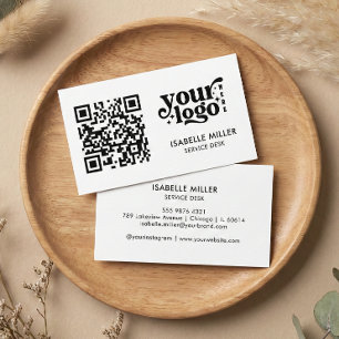 Visitenkarte mit QR-Code Einfaches modernes Desi