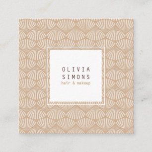 Visitenkarte mit Retro-Muscheln-Muster.