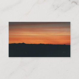 Visitenkarte mit Sonnenuntergang-Mountain View